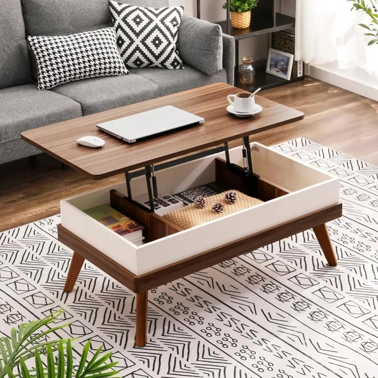 طاولة قهوة بتخزين داخلي 