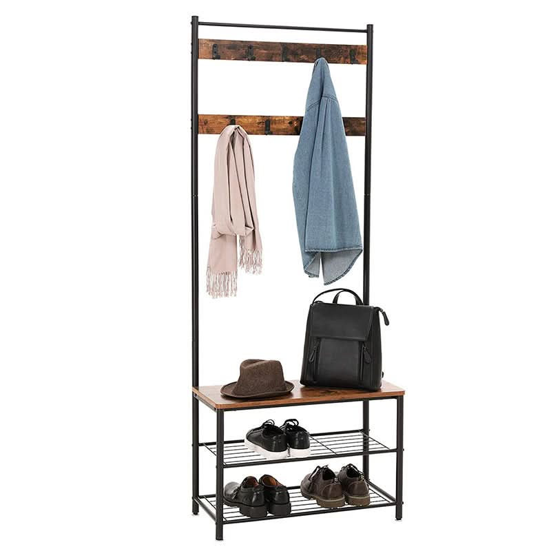 خزانة أحذية مزودة بعلاقة ملابس 