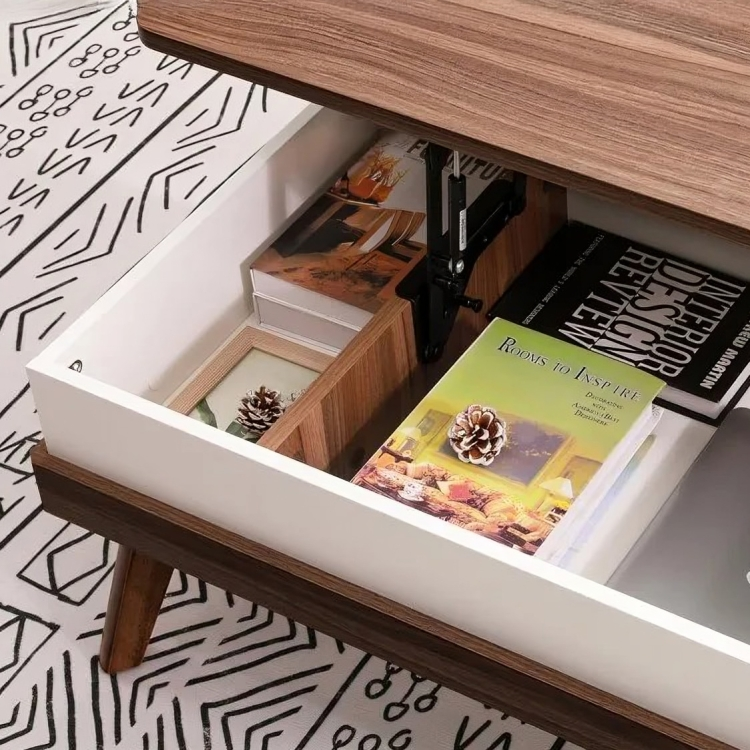 طاولة قهوة بتخزين داخلي 