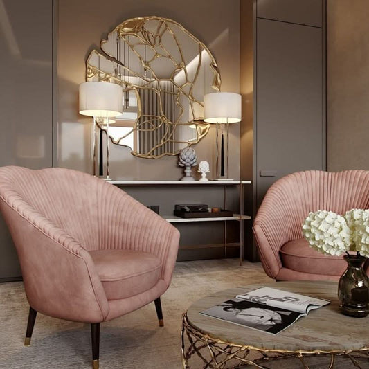 كرسي بهيكل خشبي وتصميم حديث 