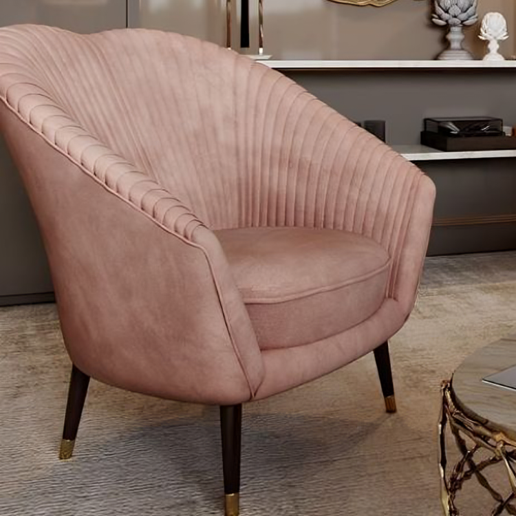 كرسي بهيكل خشبي وتصميم حديث 